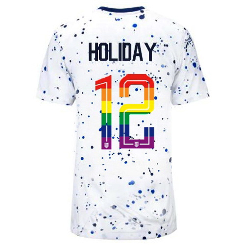 Lauren Holiday 2023/24 White USA Rainbow Women's Jersey