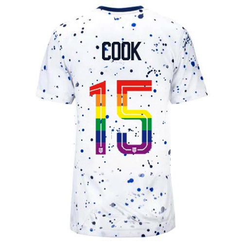 Alana Cook 2023/24 White USA Rainbow Women's Jersey