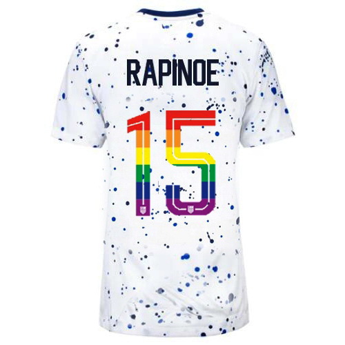 Megan Rapinoe 2023/24 White USA Rainbow Women's Jersey