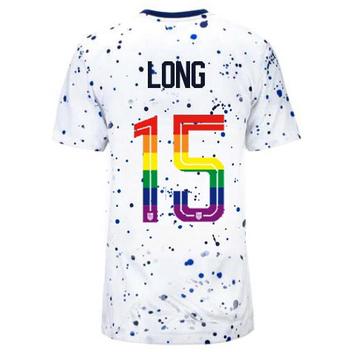 Aaron Long 2023/24 White USA Rainbow Women's Jersey