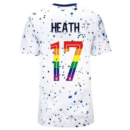 Tobin Heath 2023/24 White USA Rainbow Women's Jersey