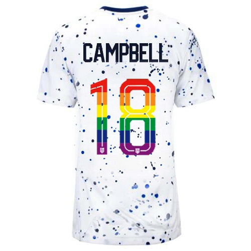 Jane Campbell 2023/24 White USA Rainbow Women's Jersey