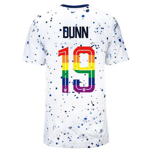 Crystal Dunn 2023/24 White USA Rainbow Women's Jersey