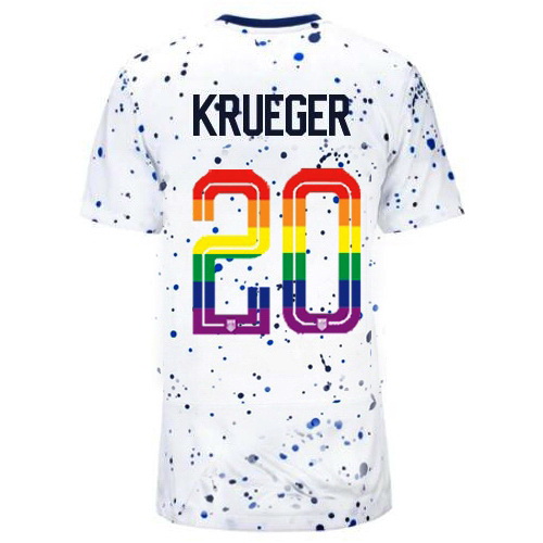 Casey Krueger 2023/24 White USA Rainbow Women's Jersey