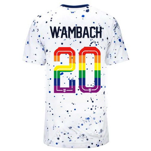 Abby Wambach 2023/24 White USA Rainbow Women's Jersey