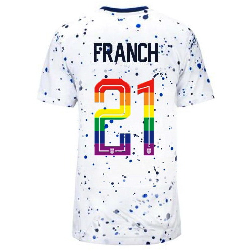 Adrianna Franch 2023/24 White USA Rainbow Women's Jersey