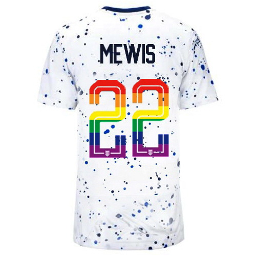 Kristie Mewis 2023/24 White USA Rainbow Women's Jersey