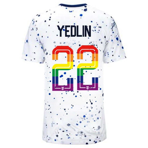 DeAndre Yedlin 2023/24 White USA Rainbow Women's Jersey