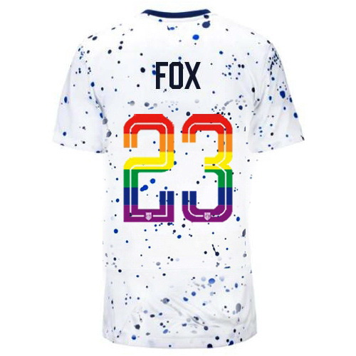 Emily Fox 2023/24 White USA Rainbow Women's Jersey