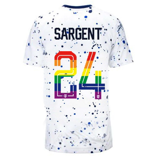 Josh Sargent 2023/24 White USA Rainbow Women's Jersey