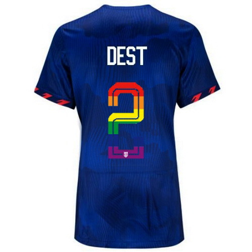 Sergino Dest 2023/24 Blue USA Rainbow Women's Jersey