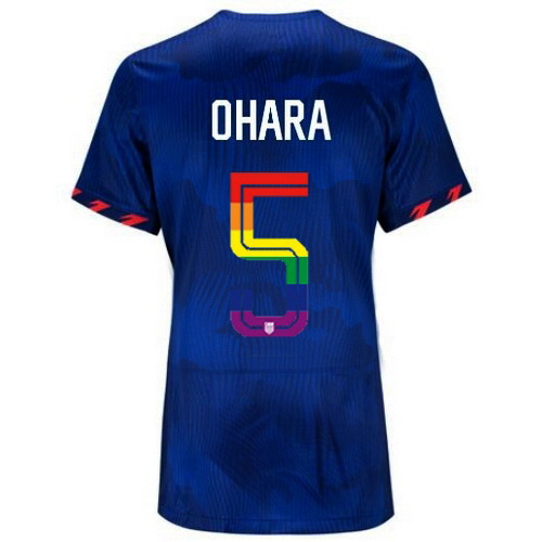 Kelley O'hara 2023/24 Blue USA Rainbow Women's Jersey