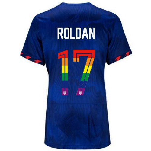 Cristian Roldan 2023/24 Blue USA Rainbow Women's Jersey