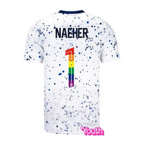 Alyssa Naeher 2023/24 White USA Rainbow Youth Jersey