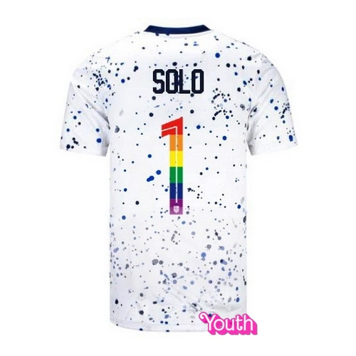 Hope Solo 2023/24 White USA Rainbow Youth Jersey