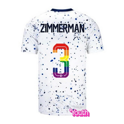 Walker Zimmerman 2023/24 White USA Rainbow Youth Jersey