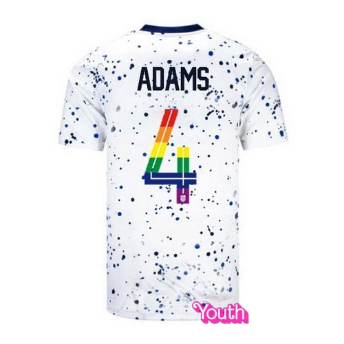 Tyler Adams 2023/24 White USA Rainbow Youth Jersey