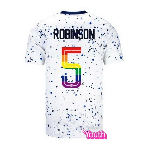 Antonee Robinson 2023/24 White USA Rainbow Youth Jersey