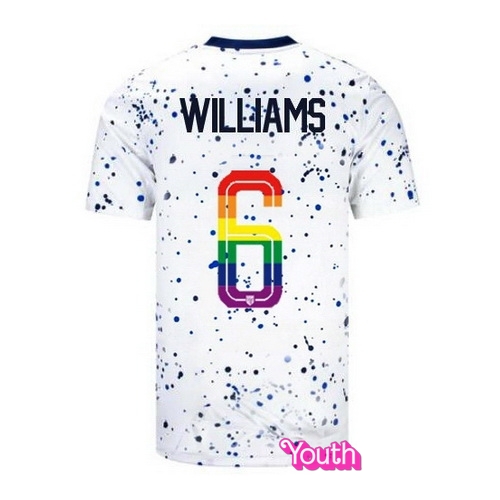 Lynn Williams 2023/24 White USA Rainbow Youth Jersey