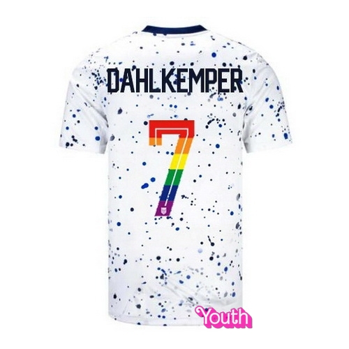 Abby Dahlkemper 2023/24 White USA Rainbow Youth Jersey