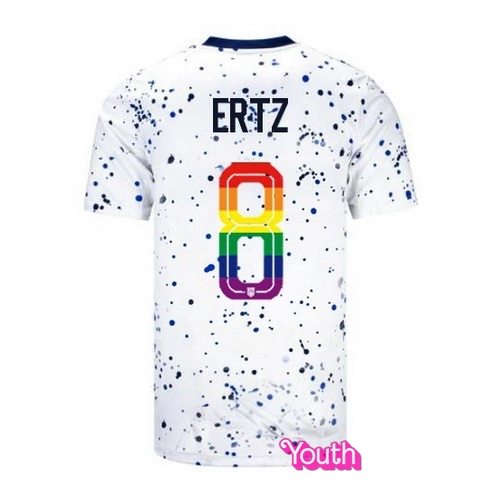 Julie Ertz 2023/24 White USA Rainbow Youth Jersey