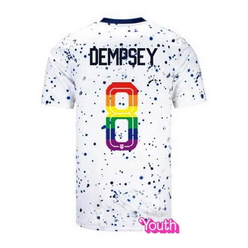 Clint Dempsey 2023/24 White USA Rainbow Youth Jersey