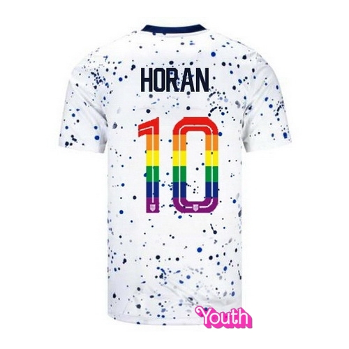 Lindsey Horan 2023/24 White USA Rainbow Youth Jersey