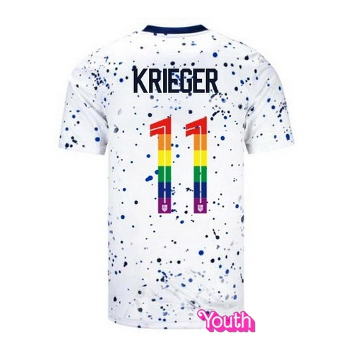 Ali Krieger 2023/24 White USA Rainbow Youth Jersey