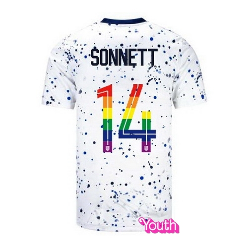 Emily Sonnett 2023/24 White USA Rainbow Youth Jersey