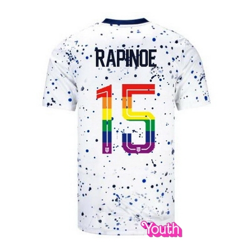 Megan Rapinoe 2023/24 White USA Rainbow Youth Jersey