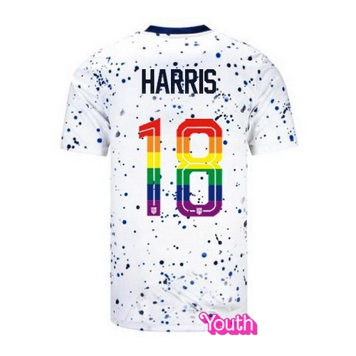 Ashlyn Harris 2023/24 White USA Rainbow Youth Jersey