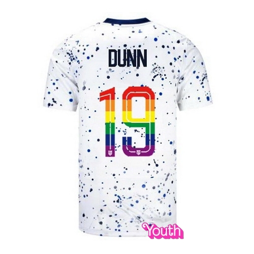 Crystal Dunn 2023/24 White USA Rainbow Youth Jersey