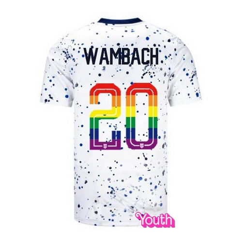 Abby Wambach 2023/24 White USA Rainbow Youth Jersey