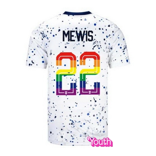 Kristie Mewis 2023/24 White USA Rainbow Youth Jersey