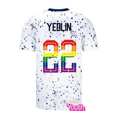 DeAndre Yedlin 2023/24 White USA Rainbow Youth Jersey