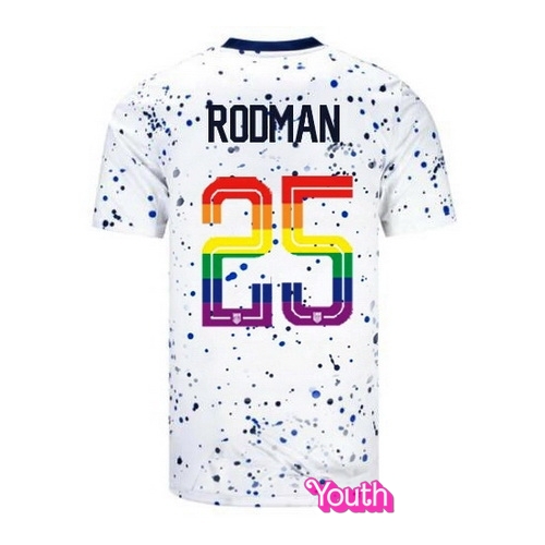 Trinity Rodman 2023/24 White USA Rainbow Youth Jersey