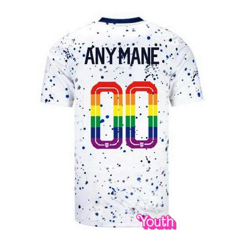 Customized 2023/24 White USA Rainbow Youth Jersey