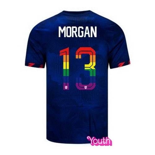 Alex Morgan 2023/24 Blue USA Rainbow Youth Jersey