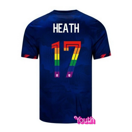 Tobin Heath 2023/24 Blue USA Rainbow Youth Jersey