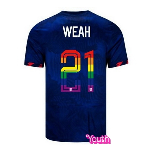 Tim Weah 2023/24 Blue USA Rainbow Youth Jersey