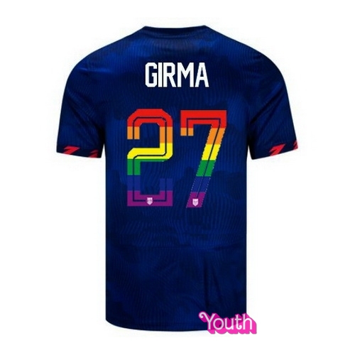 Naomi Girma 2023/24 Blue USA Rainbow Youth Jersey