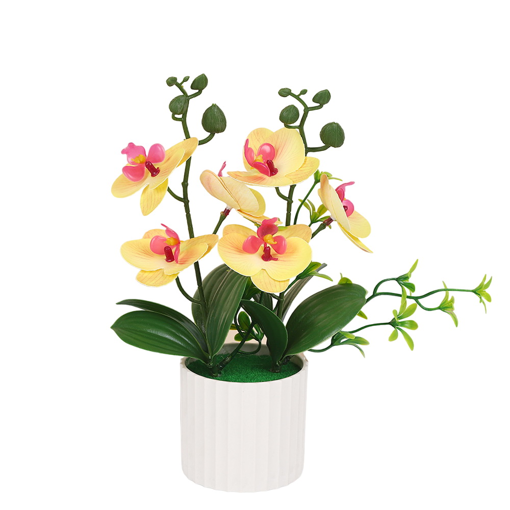 Orange Moth Orchid Artificial Flowers for Home Vase Decor