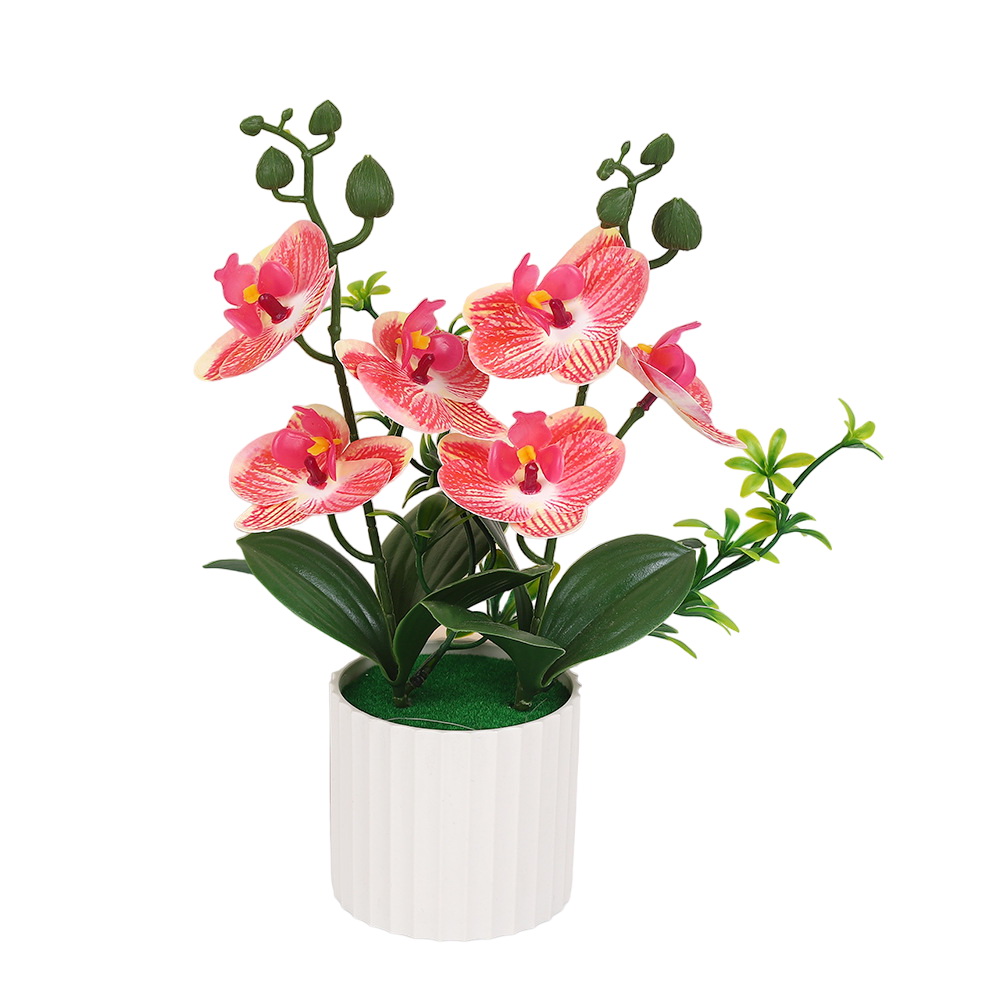 Stripe Red Moth Orchid Artificial Flowers for Home Garden