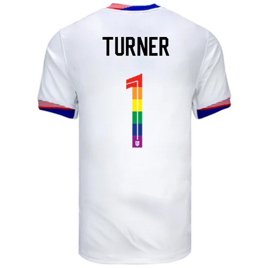 Matt Turner 2024/25 White USA Rainbow Men's Jersey