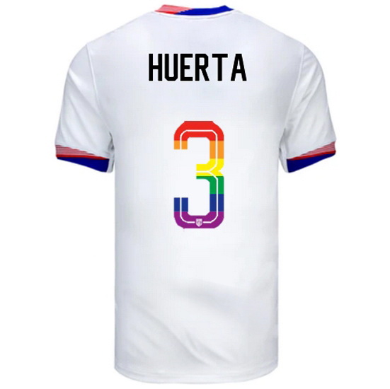 Sofia Huerta 2024/25 White USA Rainbow Men's Jersey