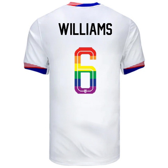 Lynn Williams 2024/25 White USA Rainbow Men's Jersey