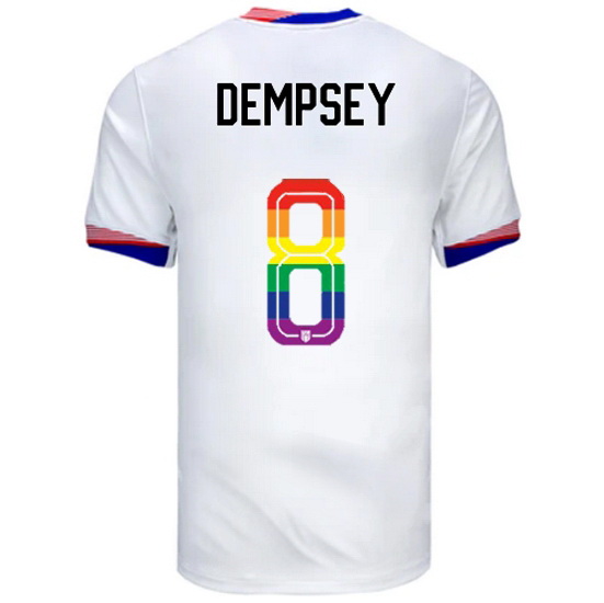 Clint Dempsey 2024/25 White USA Rainbow Men's Jersey