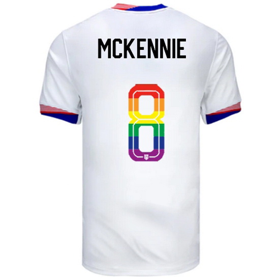 Weston McKennie 2024/25 White USA Rainbow Men's Jersey