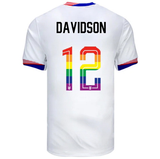 Tierna Davidson 2024/25 White USA Rainbow Men's Jersey