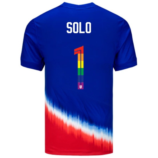 Hope Solo 2024/25 Royal USA Rainbow Men's Jersey